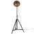 Lampa stojąca, 25 W, antyczny mosiądz, 61x61x90/150 cm, E27