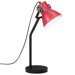 Lampa stołowa, 25 W, postarzany czerwony, 17x17x60 cm, E27