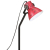 Lampa stołowa, 25 W, postarzany czerwony, 17x17x60 cm, E27