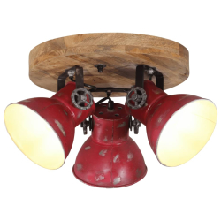 Lampa sufitowa, 25 W, postarzany czerwony, 35x35x25 cm, E27