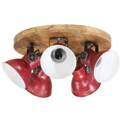 Lampa sufitowa, 25 W, postarzany czerwony, 50x50x25 cm, E27