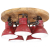Lampa sufitowa, 25 W, postarzany czerwony, 50x50x25 cm, E27