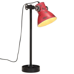 Lampa stołowa, 25 W, postarzany czerwony, 15x15x55 cm, E27