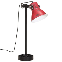 Lampa stołowa, 25 W, postarzany czerwony, 15x15x55 cm, E27