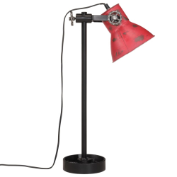 Lampa stołowa, 25 W, postarzany czerwony, 15x15x55 cm, E27
