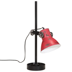Lampa stołowa, 25 W, postarzany czerwony, 15x15x55 cm, E27