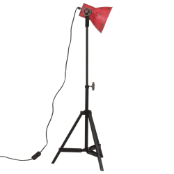 Lampa stojąca, 25 W, postarzany czerwony, 35x35x65/95 cm, E27