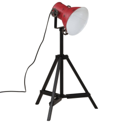 Lampa stojąca, 25 W, postarzany czerwony, 35x35x65/95 cm, E27
