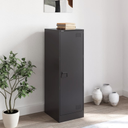 Szafka, czarna, 34,5x39x107 cm, stal