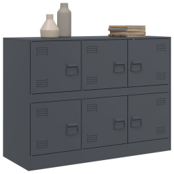Szafka boczna, antracytowa, 99x39x73 cm, stal