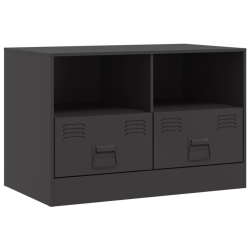 Szafka pod telewizor, czarna, 67x39x44 cm, stalowa