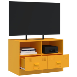 Szafka pod telewizor, musztardowa, 67x39x44 cm, stalowa