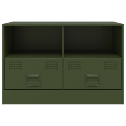Szafka pod telewizor, oliwkowa, 67x39x44 cm, stalowa
