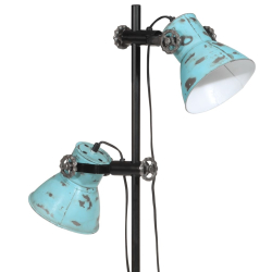Lampa stojąca, 25 W, postarzany niebieski, 25x25x90/160 cm, E27