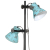 Lampa stojąca, 25 W, postarzany niebieski, 25x25x90/160 cm, E27