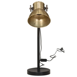 Lampa stołowa, 25 W, antyczny mosiądz, 17x17x60 cm, E27