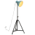 Lampa stojąca, 25 W, postarzany niebieski, 61x61x90/150 cm, E27