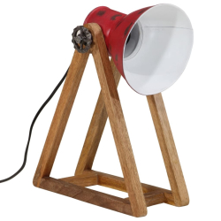 Lampa stołowa, 25 W, postarzany czerwony, 30x17x40 cm, E27