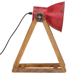 Lampa stołowa, 25 W, postarzany czerwony, 30x17x40 cm, E27