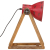 Lampa stołowa, 25 W, postarzany czerwony, 30x17x40 cm, E27