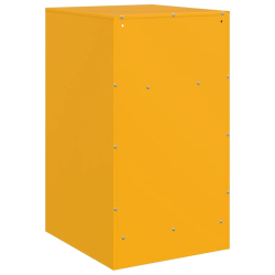 Szafki nocne, 2 szt., musztardowe, 34,5x39x62 cm, stal