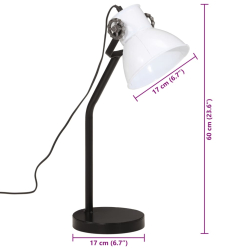 Lampa stołowa, 25 W, biała, 17x17x60 cm, E27