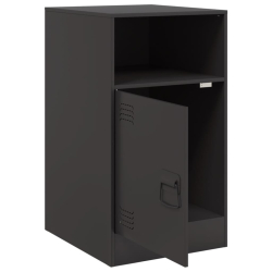 Szafki nocne, 2 szt., czarne, 34,5x39x62 cm, stal