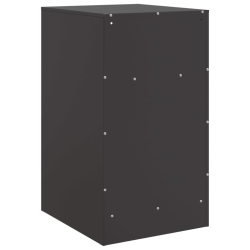 Szafki nocne, 2 szt., czarne, 34,5x39x62 cm, stal