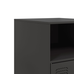 Szafki nocne, 2 szt., czarne, 34,5x39x62 cm, stal