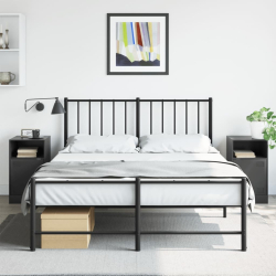 Szafki nocne, 2 szt., czarne, 34,5x39x62 cm, stal