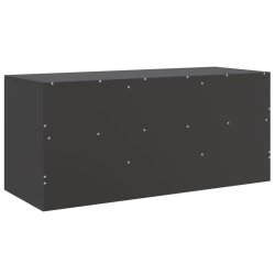 Szafka pod telewizor, czarna, 99x39x44 cm, stalowa