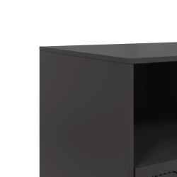 Szafka pod telewizor, czarna, 99x39x44 cm, stalowa