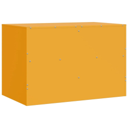 Szafki pod telewizor, 2 szt., musztardowe, 67x39x44 cm, stalowe