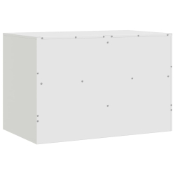 Szafki pod telewizor, 2 szt., białe, 67x39x44 cm, stalowe