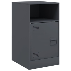 Szafka nocna, antracytowa, 34,5x39x62 cm, stal