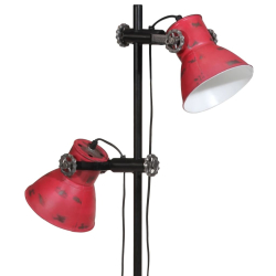 Lampa stojąca, 25 W, postarzany czerwony, 25x25x90/160 cm, E27
