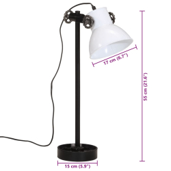 Lampa stołowa, 25 W, biała, 15x15x55 cm, E27
