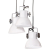 Lampa wisząca, 25 W, biała, 30x30x100 cm, E27