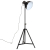 Lampa stojąca, 25 W, czarna, 61x61x90/150 cm, E27