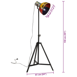 Lampa stojąca, 25 W, wielokolorowa, 61x61x90/150 cm, E27
