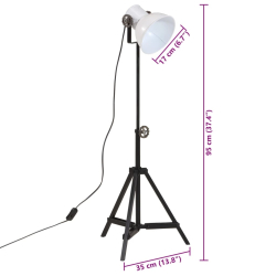 Lampa stołowa, 25 W, biała, 35x35x65/95 cm, E27