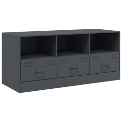 Szafka pod telewizor, antracytowa, 99x39x44 cm, stalowa