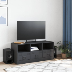 Szafka pod telewizor, antracytowa, 99x39x44 cm, stalowa