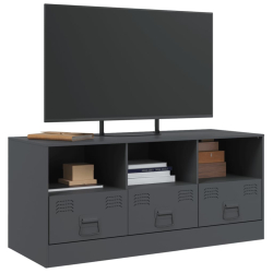 Szafka pod telewizor, antracytowa, 99x39x44 cm, stalowa