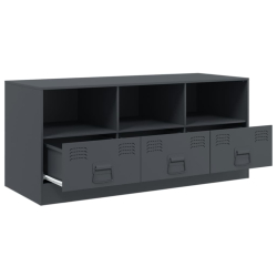 Szafka pod telewizor, antracytowa, 99x39x44 cm, stalowa