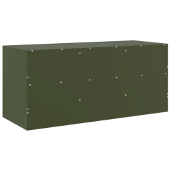 Szafka pod telewizor, oliwkowa, 99x39x44 cm, stalowa