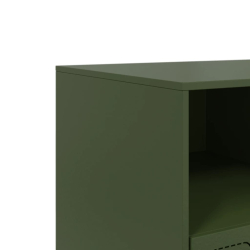 Szafka pod telewizor, oliwkowa, 99x39x44 cm, stalowa