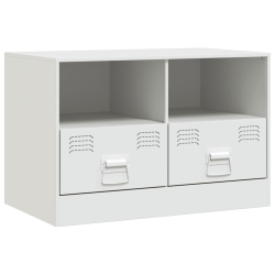 Szafka pod telewizor, biała, 67x39x44 cm, stalowa