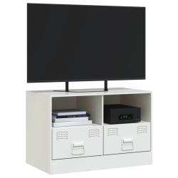 Szafka pod telewizor, biała, 67x39x44 cm, stalowa