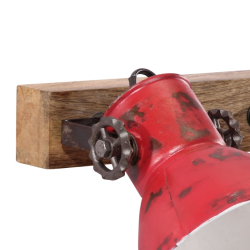 Kinkiet, 25 W, postarzany czerwony, 65x25 cm, E27